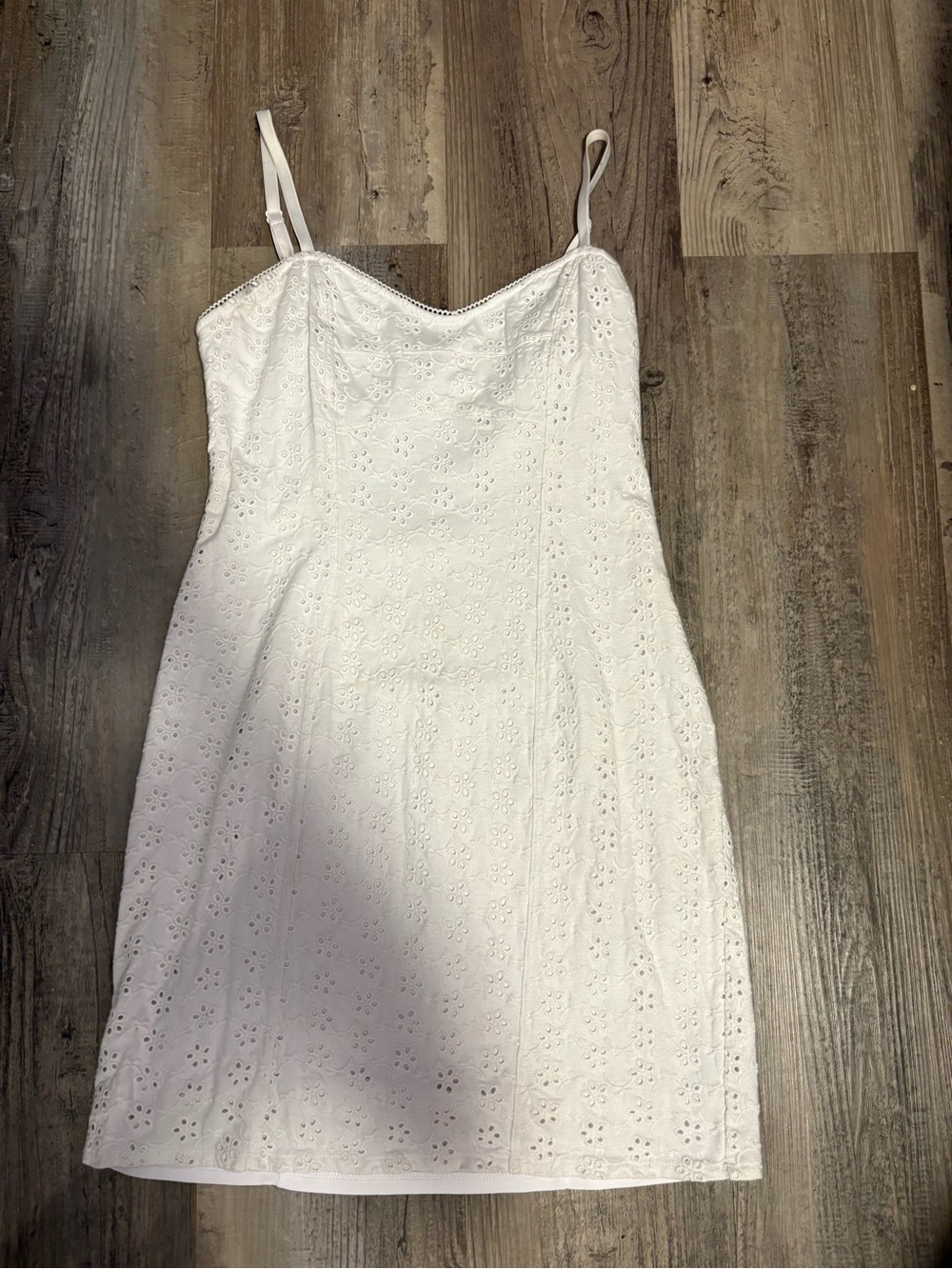 Express Women’s White Sleeveless Flower Print Dress-S